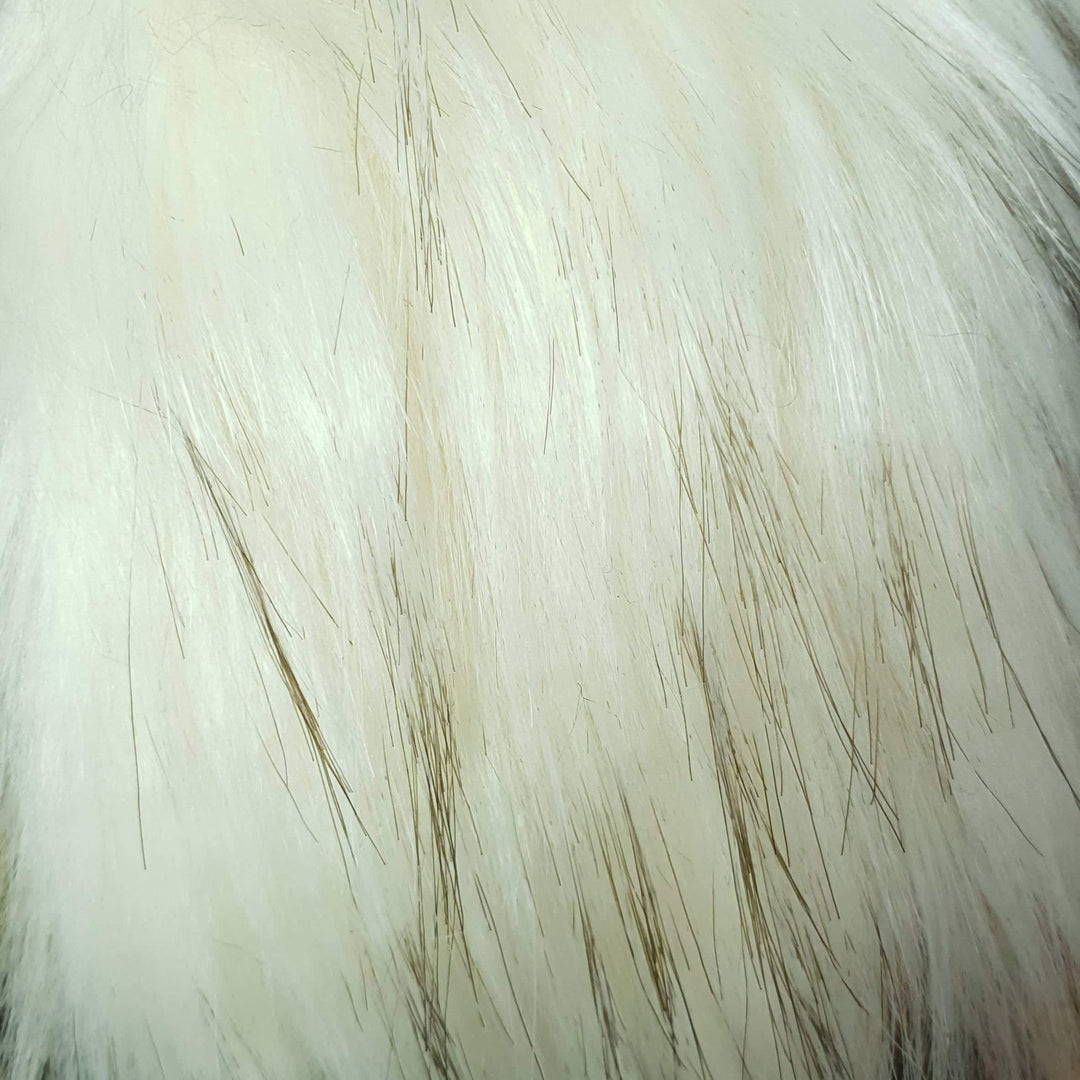 1.Ivory-2.Brown-3.Black-Swatch - Fake Racoon Faux Fur Fabric - FAB 1207