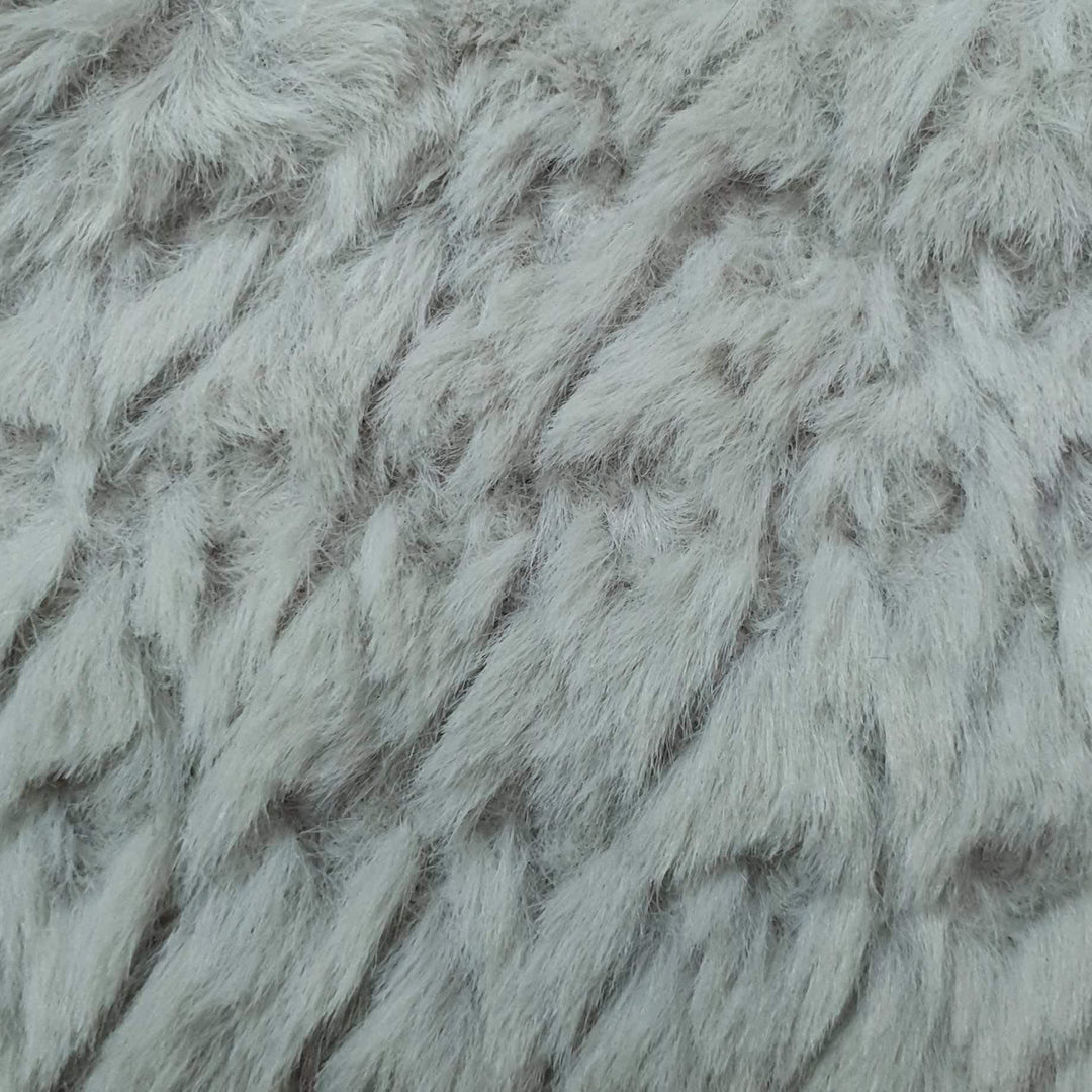 1.Coin-2.Honey-3.Ocean-4.Scarlet-5.Ivory - Texture Faux Fur Poly Fabric - FAB 1209