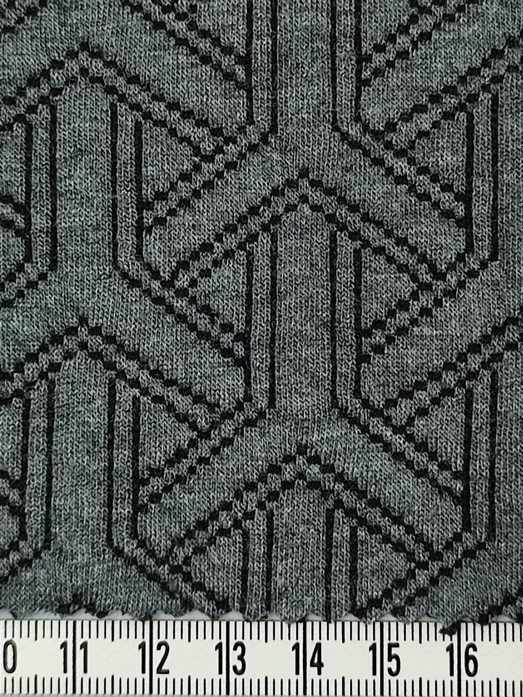 Jacquard T/R/S Knit | FAB1253 | 1.Charcoal, 2.Grey, 3.Ivory, 4.Black by Fabricis.com #