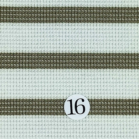 10mm Stripe T/R/S Knit-Ivory/Khaki