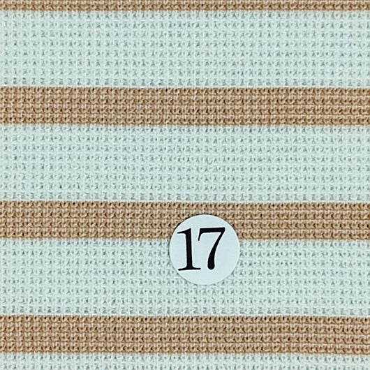10mm Stripe T/R/S Knit-Ivory/Pink