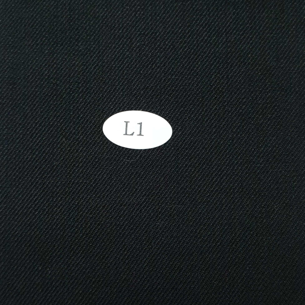 1.Brown (203)-2.WIne (C2)-3.Almost Black Green (32)-4.Navy (91)-5.Black (L1) - Bally Poly Wool Rayon Woven Fabric - FAB 1262