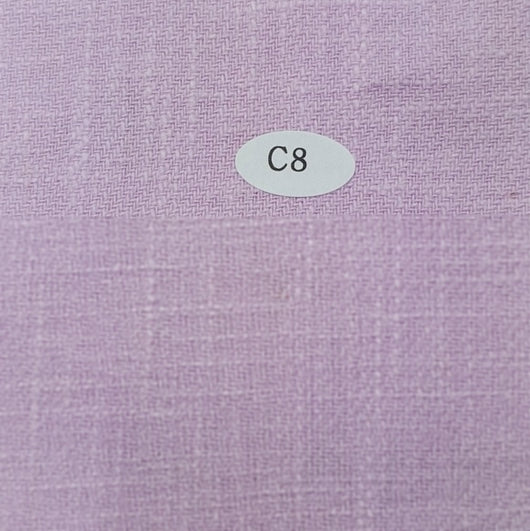 Linen Cotton BioWashing Woven Fabric-Lilac