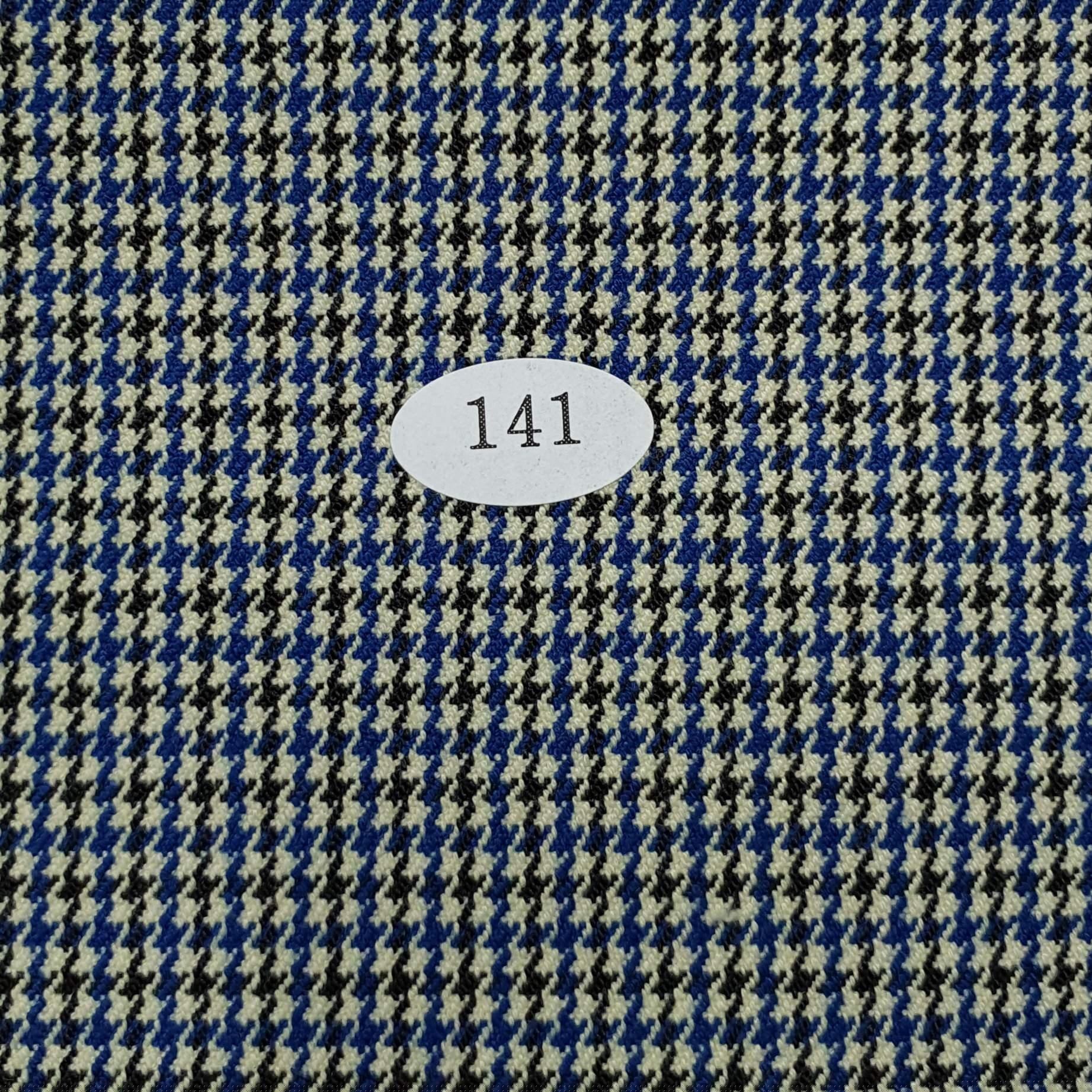 Poly Rayon Check Woven Fabric - FAB 1274 - 2.Blue Black