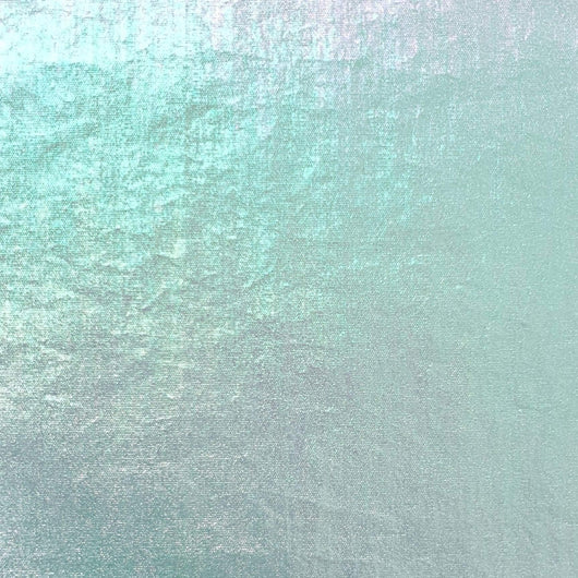 Hologram PU Nylon Fabric-Mint Grey