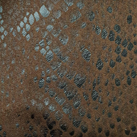 Snake Suede PU Polyester Fabric | FAB1295 | 1.Ivory Black, 2.Beige Black, 3.Brown Black, 4.Khaki Black, 5.Brown Black, 6.Brown Black, 7.Brown Black, 8.Brown Black, 9.Black by Fabricis.com #