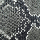 1.Black Grey-2.Black-3.Brown-4.Grey-5.Blue - Fake Snake Skin PU Rayon Fabric - FAB 1297