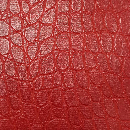 Fake Crocodile Skin PU Fabric | FAB1298 | 1.Dark Slate Blue, 2.Sepia, 3.Green, 4.Pink, 5.Red, 6.Purple, 7.Orange, 8.Black by Fabricis.com #