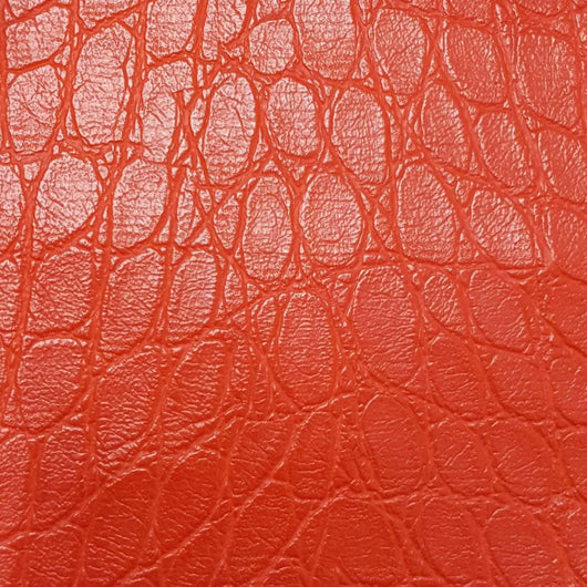 Fake Crocodile Skin PU Fabric | FAB1298 | 1.Dark Slate Blue, 2.Sepia, 3.Green, 4.Pink, 5.Red, 6.Purple, 7.Orange, 8.Black by Fabricis.com #