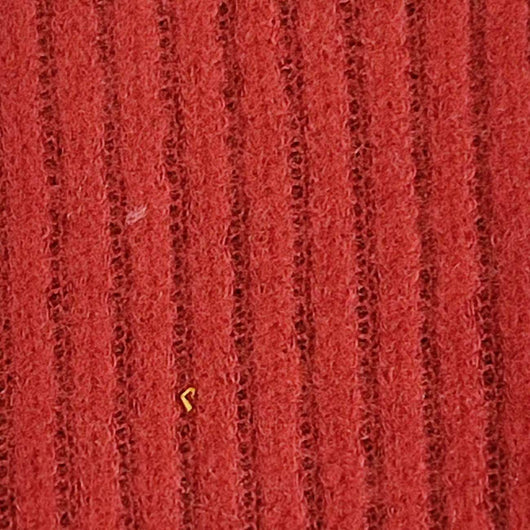 Rib Brush Polyester Spandex Knit-Red