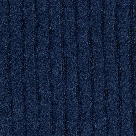 Rib Brush Polyester Spandex Knit-Navy
