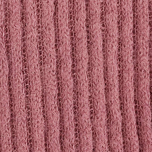 Rib Brush Polyester Spandex Knit-Pink