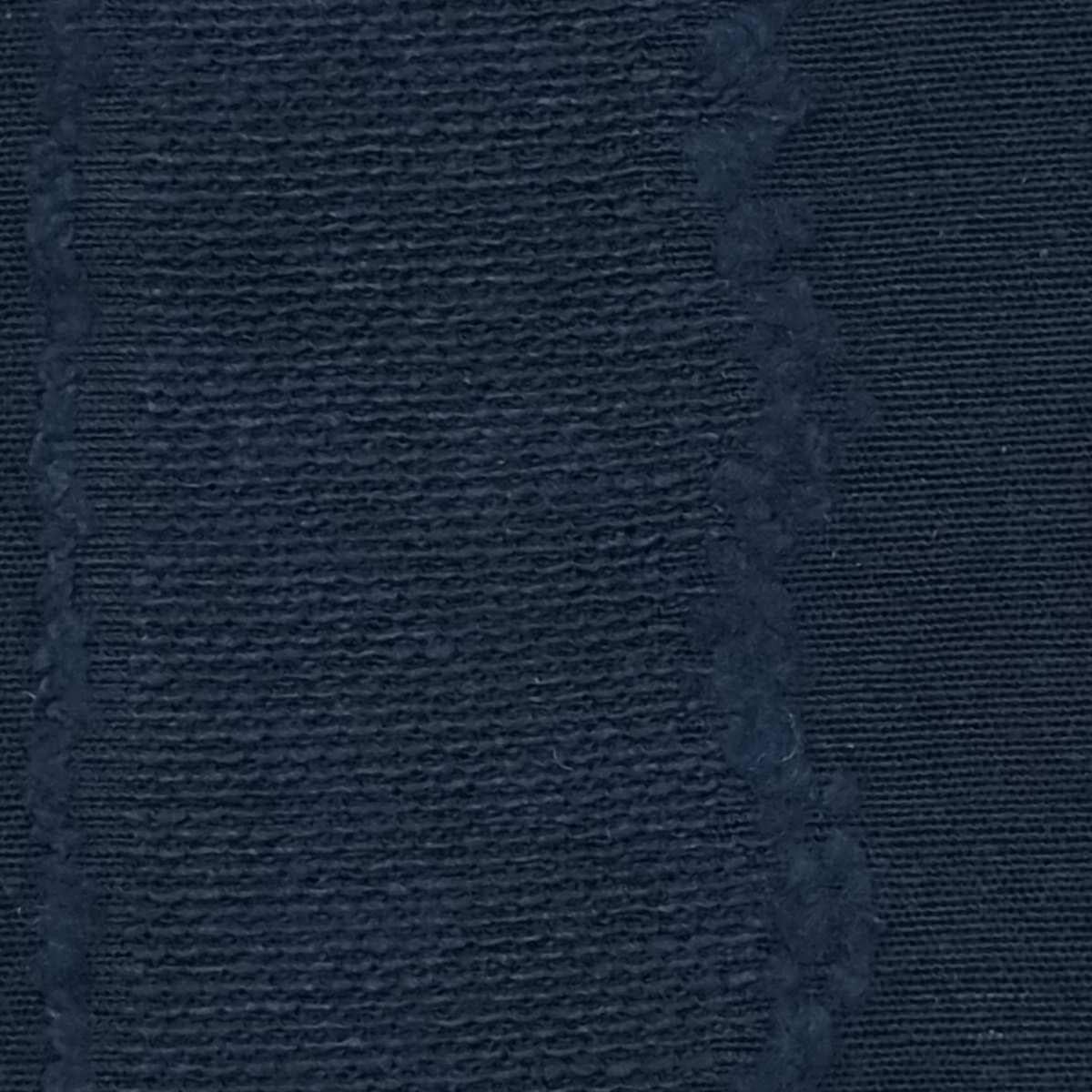 Stripe Jacquard Linen Cotton Woven Fabric-Navy