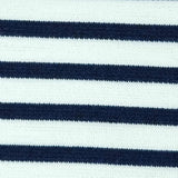 20mm Ponte Roma Stripe Polyester Acrylic Spandex Knit Fabric-Navy