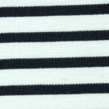 21mm Ponte Roma Stripe Polyester Acrylic Spandex Knit Fabric-Black