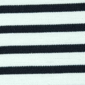21mm Ponte Roma Stripe Polyester Acrylic Spandex Knit Fabric-Black