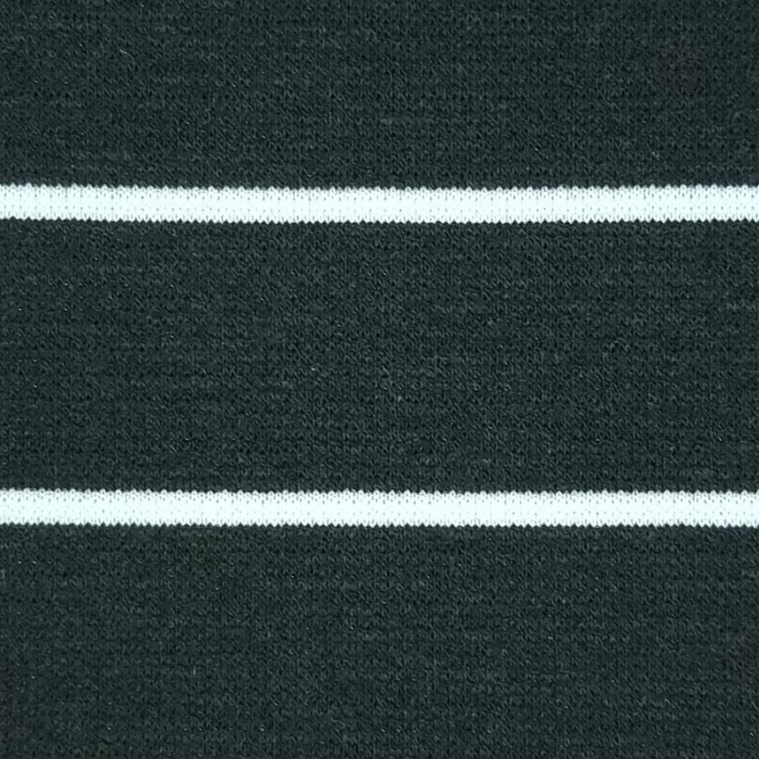 31mm Stripe T/C Spandex Knit Fabric-Black