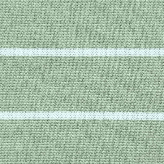 33mm Stripe T/C Spandex Knit Fabric-Leaf