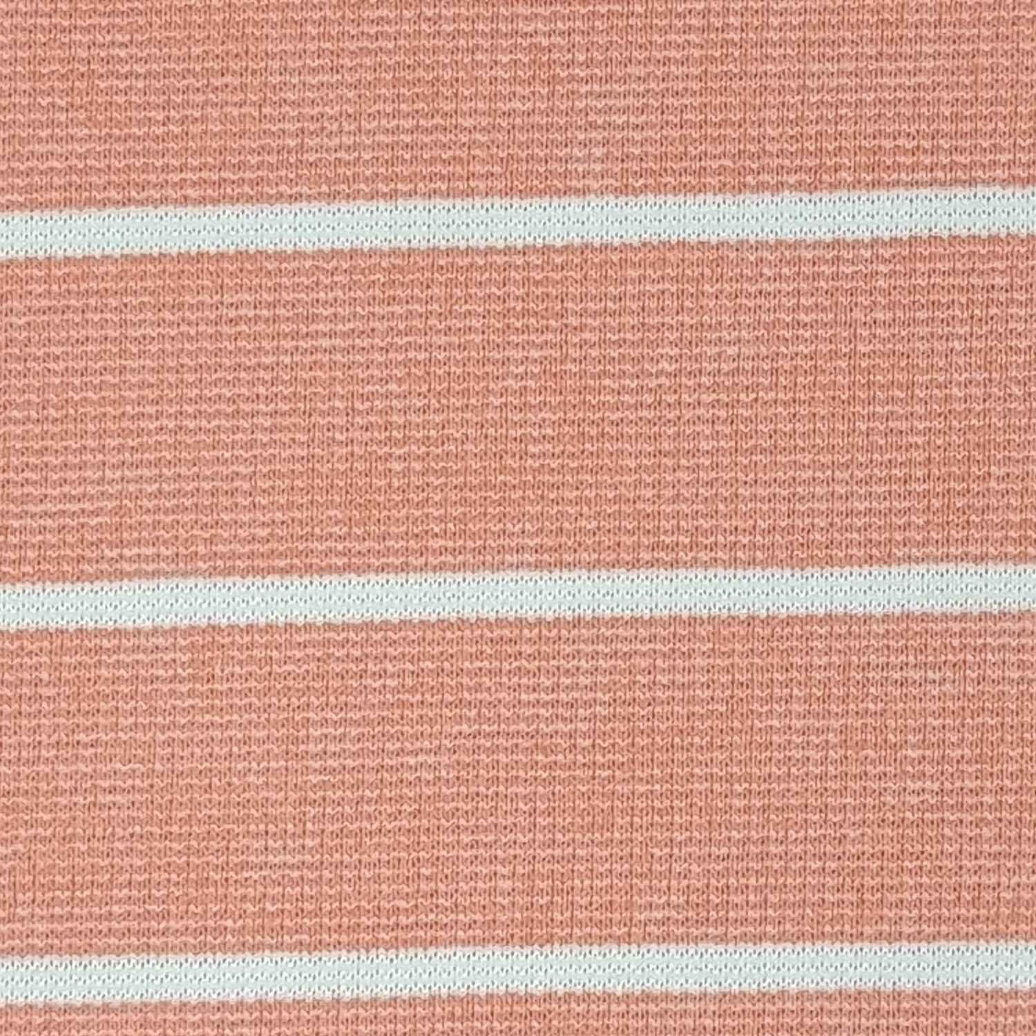1.Yellow-2.Lilac-3.Pink-4.Rose-5.Coral - 15mm Stripe T/C Spandex Knit Fabric - FAB 1406