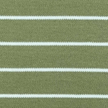21mm Stripe Cotton Polyester Knit Fabric-Green
