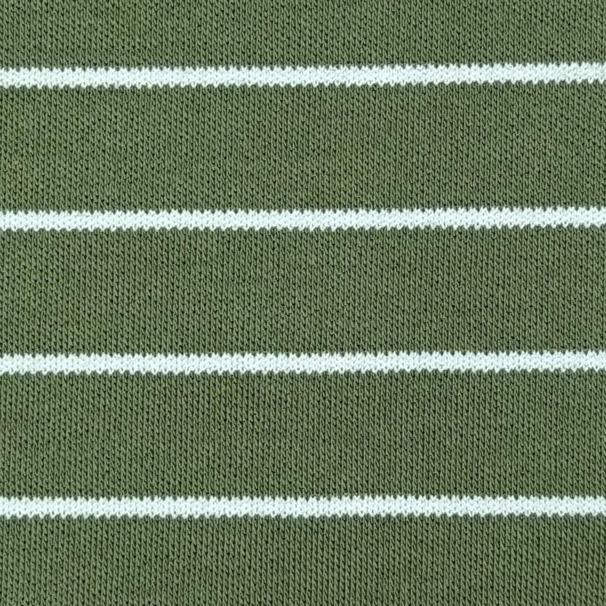 22mm Stripe Cotton Polyester Knit Fabric-Green