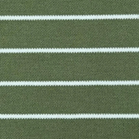 22mm Stripe Cotton Polyester Knit Fabric-Green