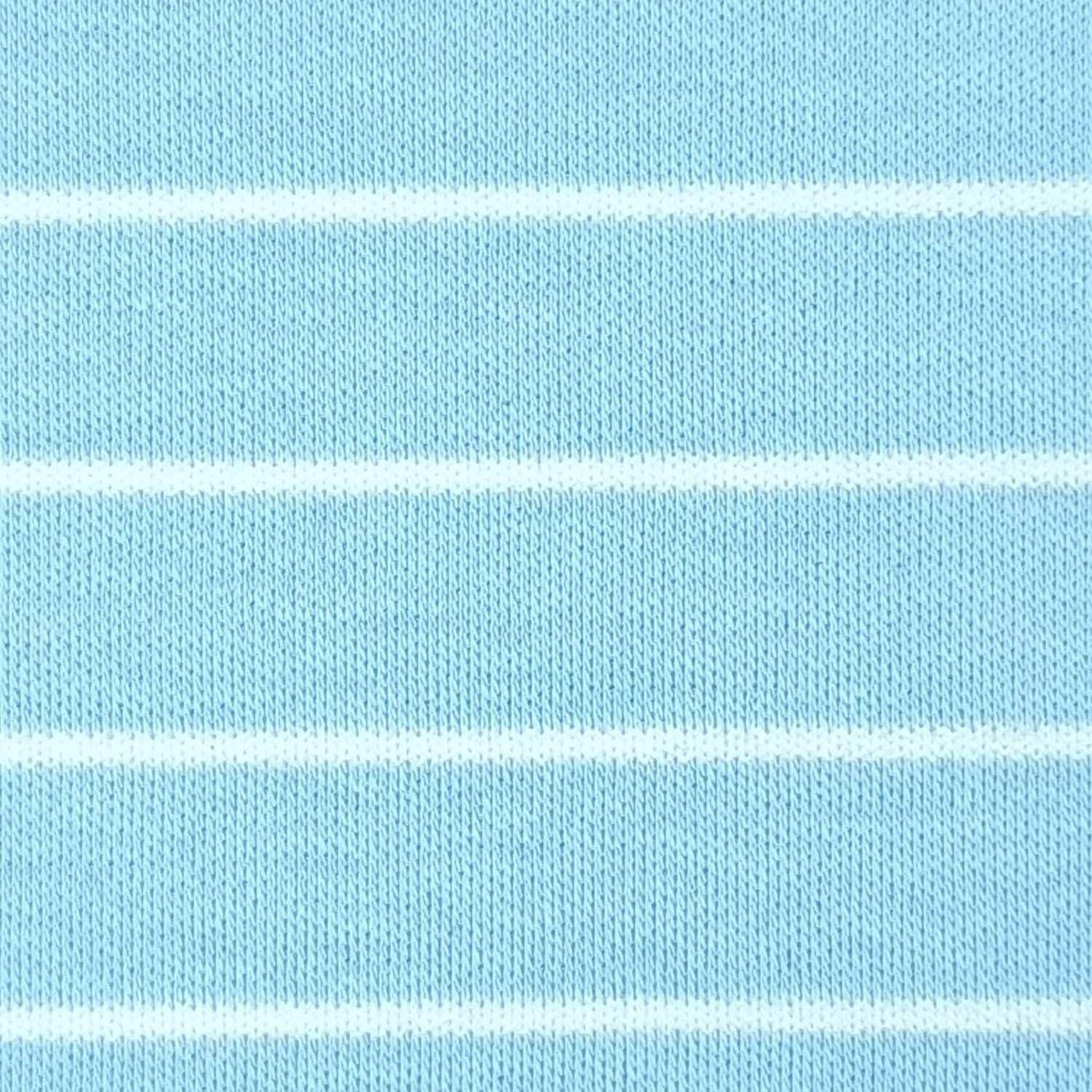 23mm Stripe Cotton Polyester Knit Fabric-Light Blue