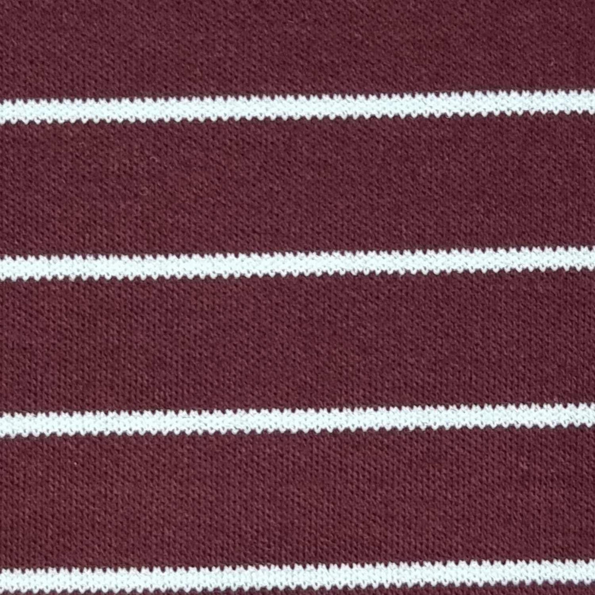 25mm Stripe Cotton Polyester Knit Fabric-Crimson