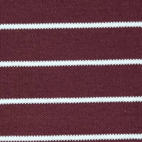 25mm Stripe Cotton Polyester Knit Fabric-Crimson