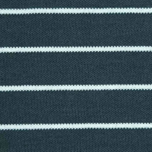 26mm Stripe Cotton Polyester Knit Fabric-Charcoal
