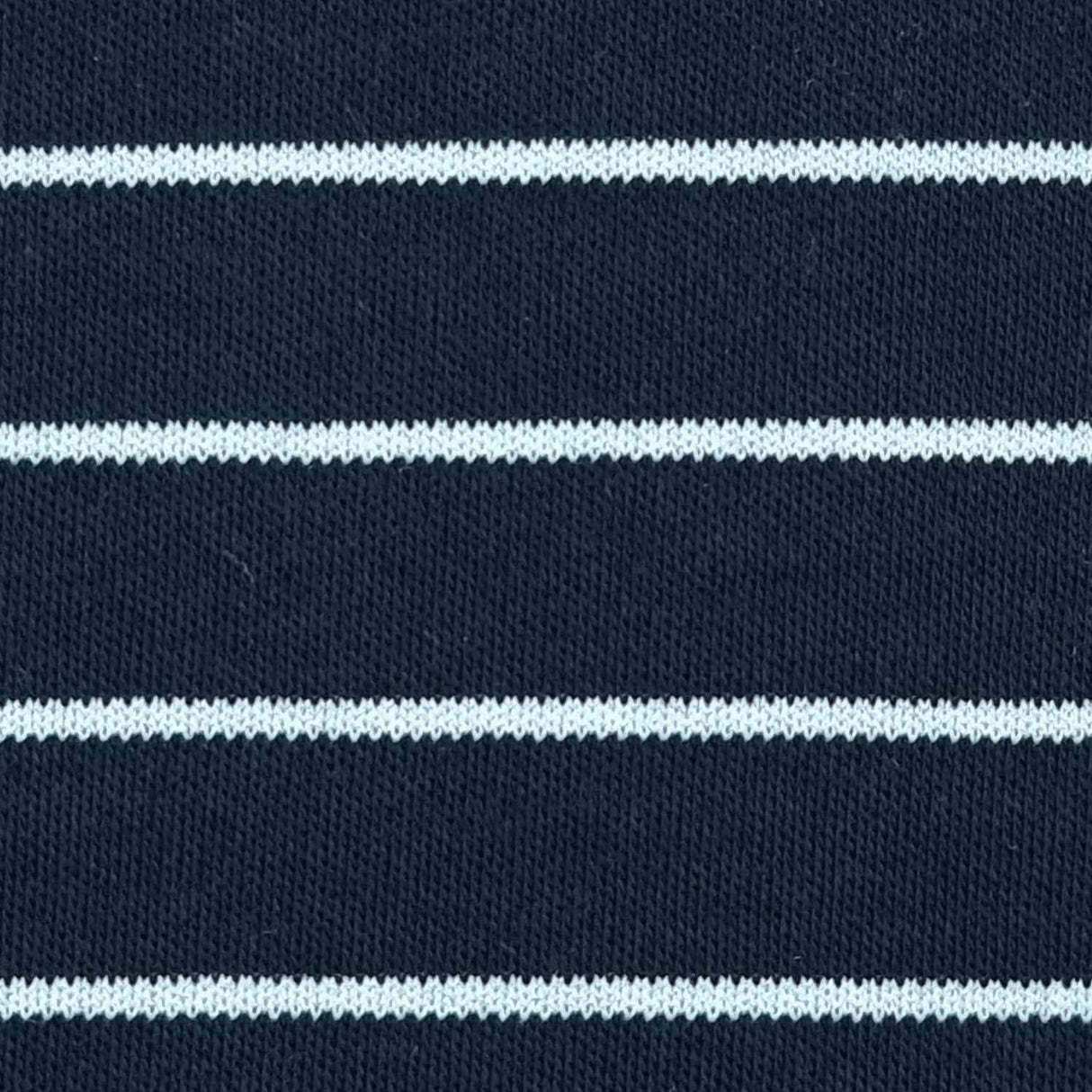 29mm Stripe Cotton Polyester Knit Fabric-Dark Navy