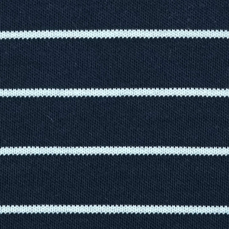 29mm Stripe Cotton Polyester Knit Fabric-Dark Navy