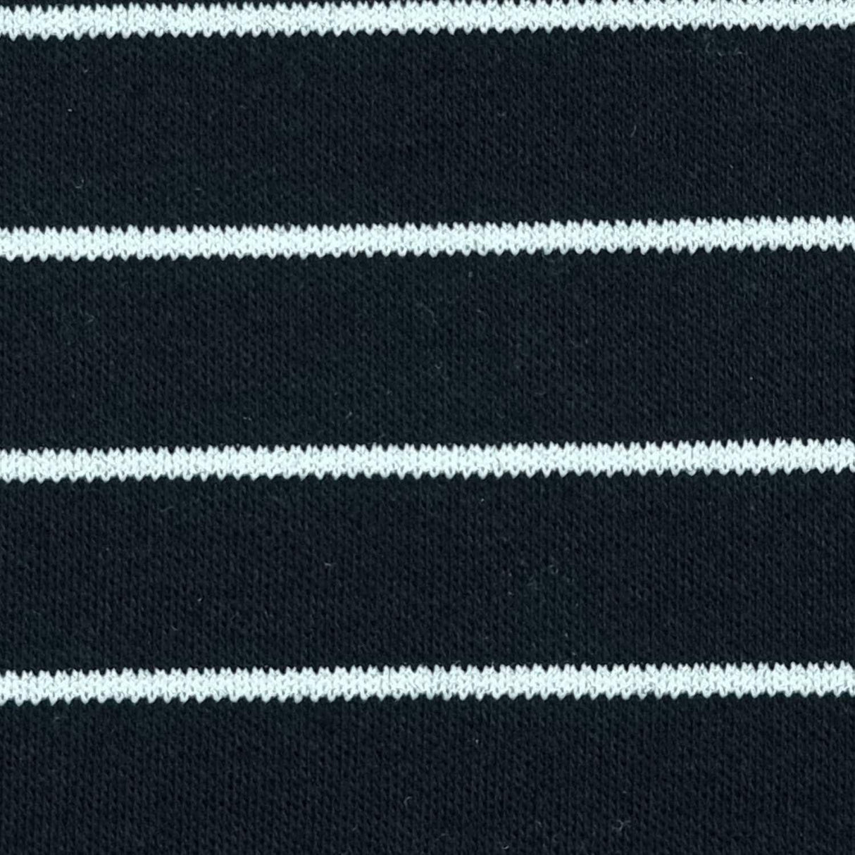 30mm Stripe Cotton Polyester Knit Fabric-Black