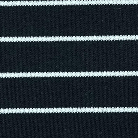 30mm Stripe Cotton Polyester Knit Fabric-Black