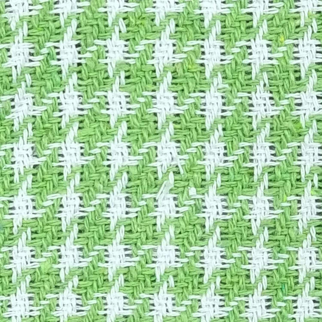 1.Green-2.Pink-3.Blue-4.Black-Swatch - Houndstooth Polyester Woven Fabric - FAB 1408