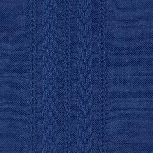 Irregular Stripe Cotton Woven Fabric-Navy