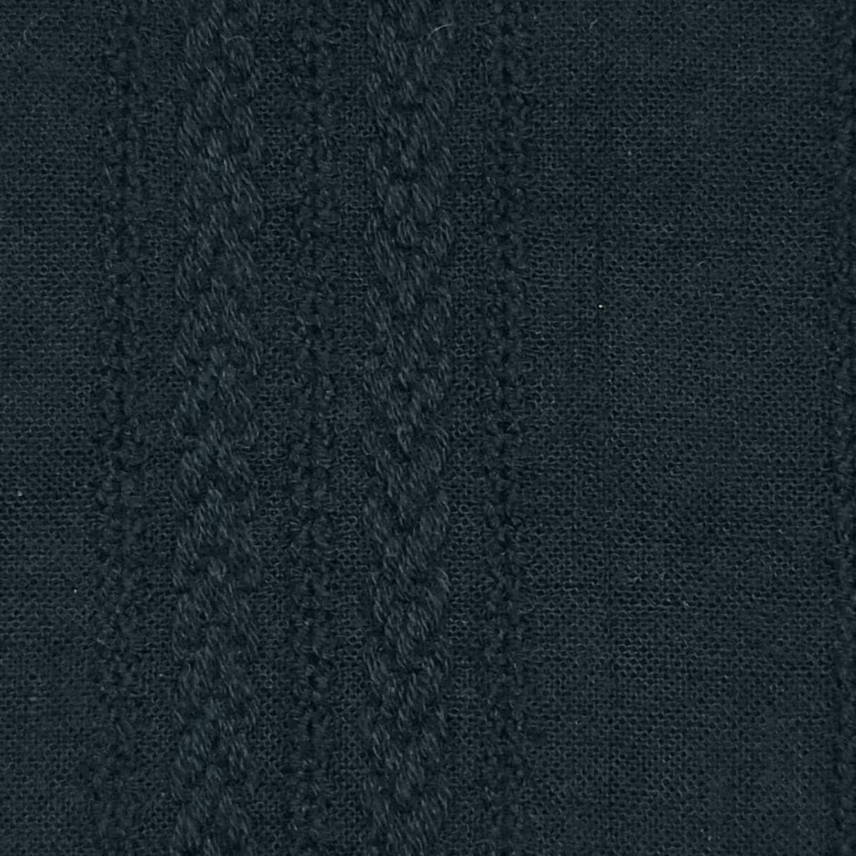 Irregular Stripe Cotton Woven Fabric-Black