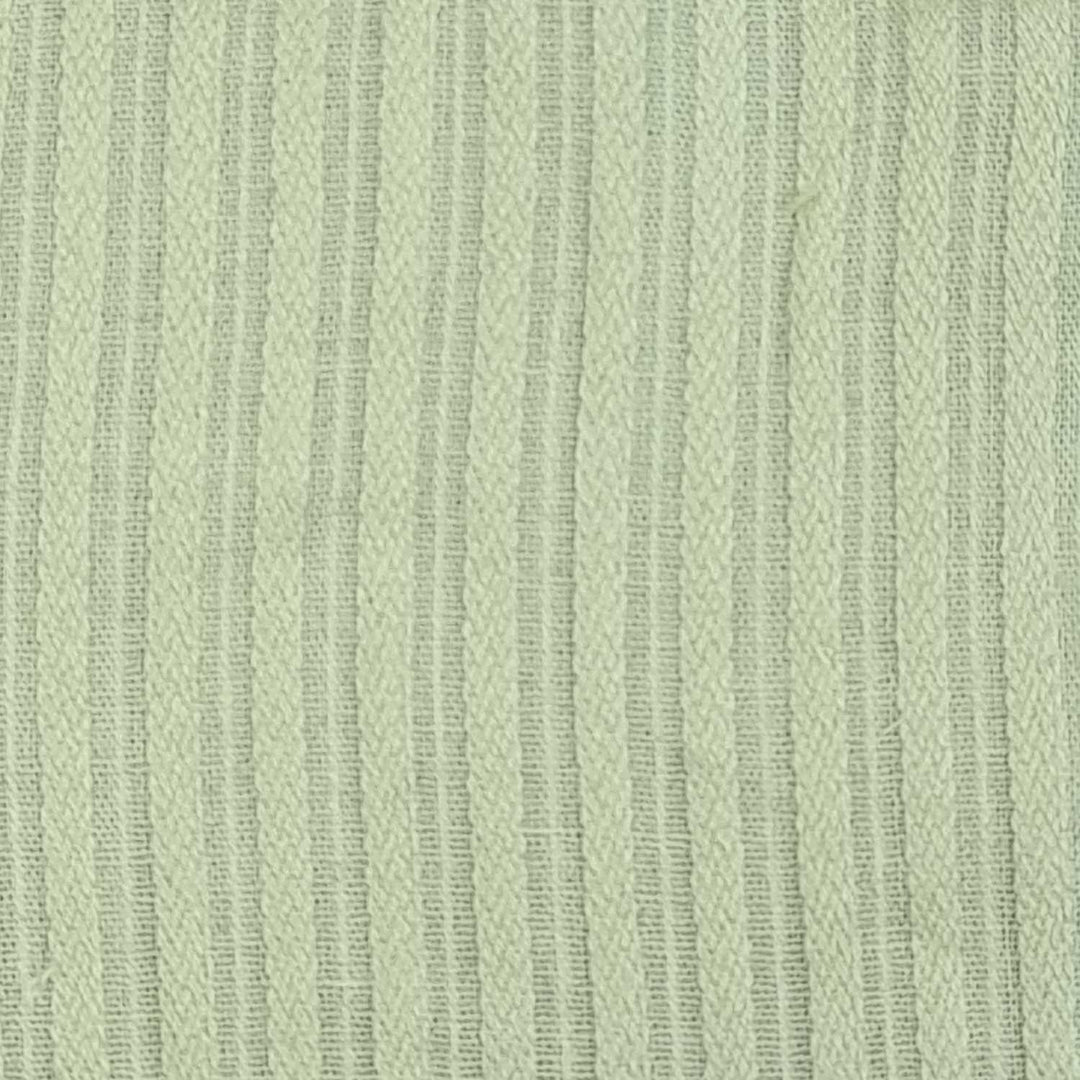 1.Beige-2.White-3.White-4.Ivory-5.Sage - Cotton Stripe Woven Fabric - FAB 1414