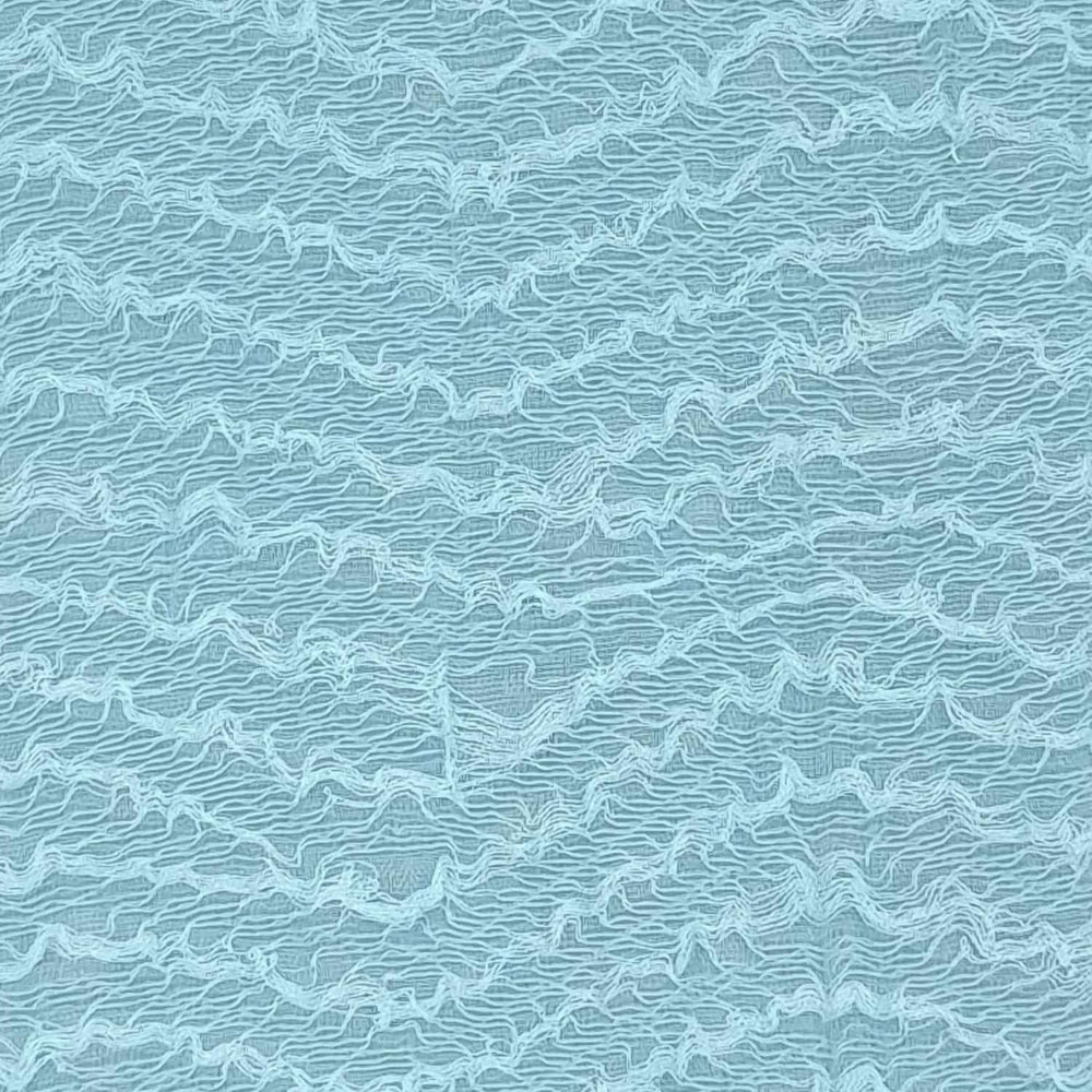1.Ivory-2.White-3.Mint-4.Green-5.Black - Wave Nylon Polyester Woven Fabric - FAB 1415