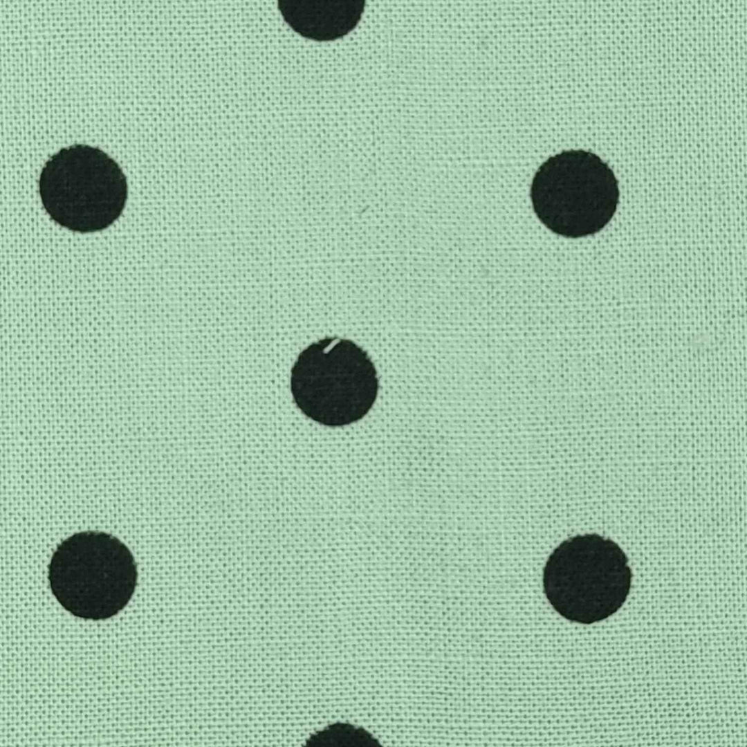 1.Light Green-2.Light Yellow-3.Orange-4.PInk-5.Very Light Pink - 7mm Polka Dots Tencel  Linen Enzyme Wash Woven Fabric - FAB 1417