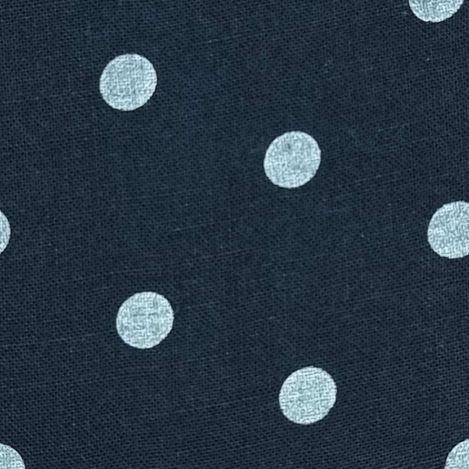 29mm Polka Dots Tencel  Linen Enzyme Wash Woven Fabric-Navy