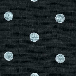 30mm Polka Dots Tencel  Linen Enzyme Wash Woven Fabric-Black