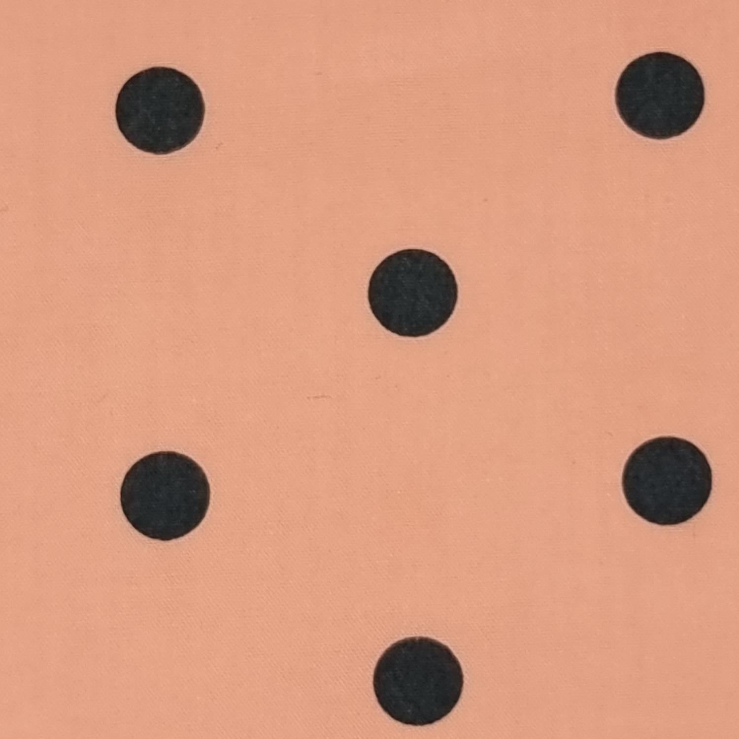 19mm Dots Enzyme Cotton Woven Fabric-Orange