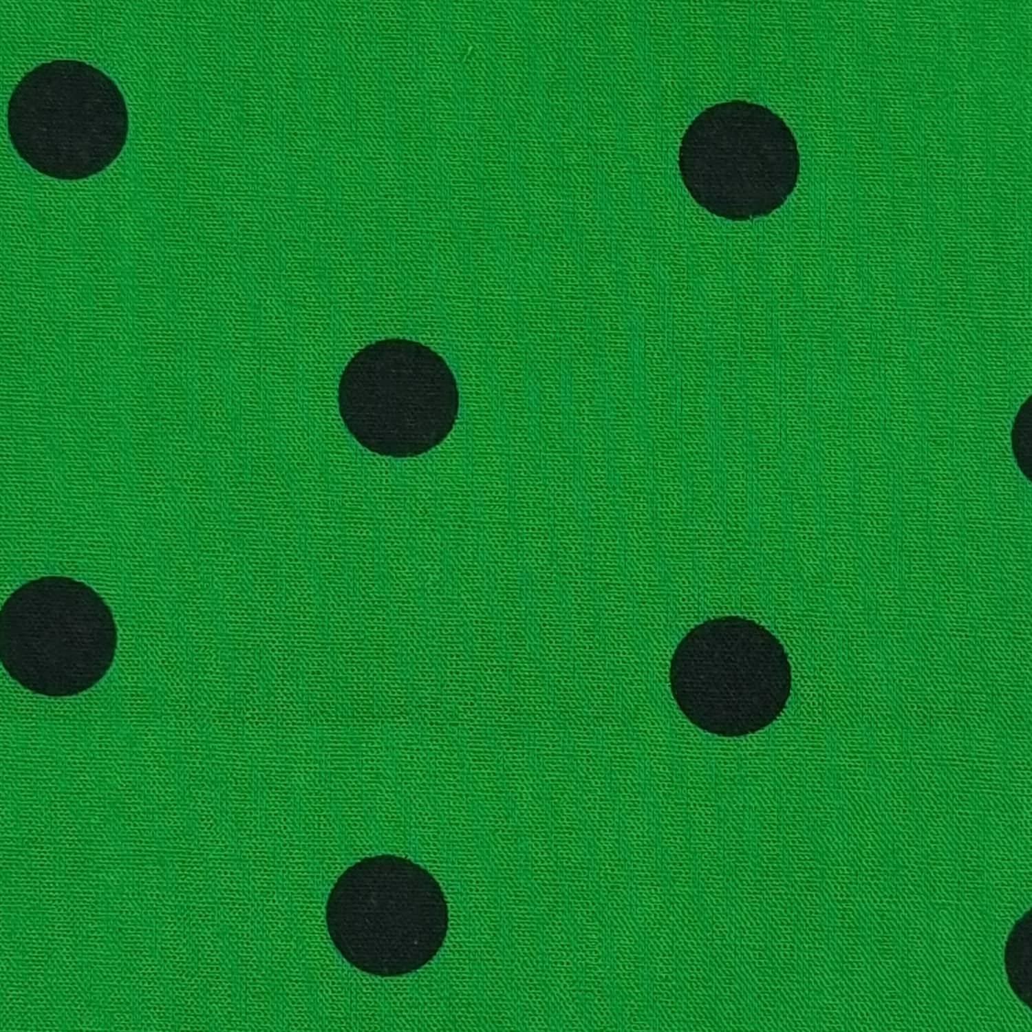 23mm Dots Enzyme Cotton Woven Fabric-Green