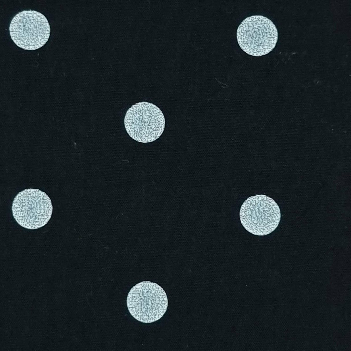 24mm Dots Enzyme Cotton Woven Fabric-Black