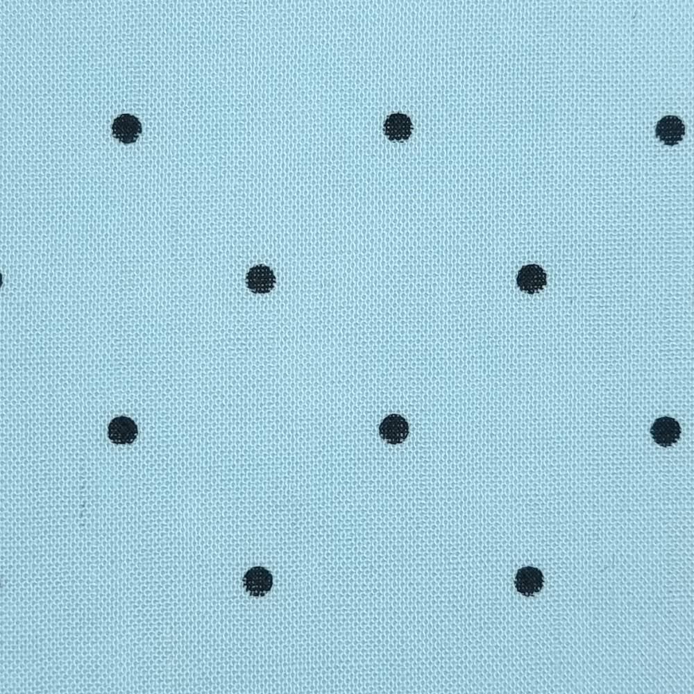 15mm Dots Enzyme Tencel Linen Woven Fabric-Blue