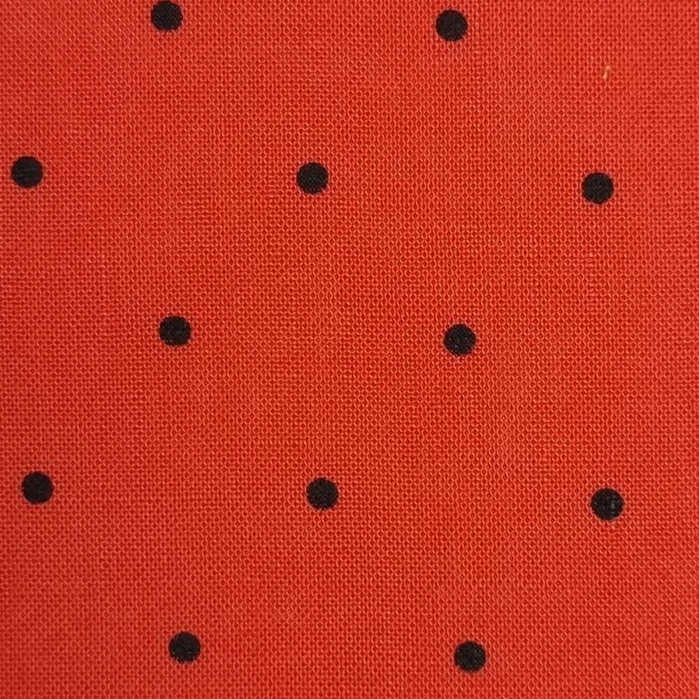 17mm Dots Enzyme Tencel Linen Woven Fabric-Red