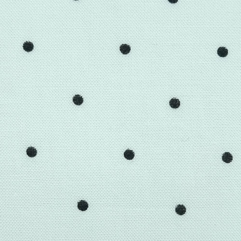 19mm Dots Enzyme Tencel Linen Woven Fabric-White