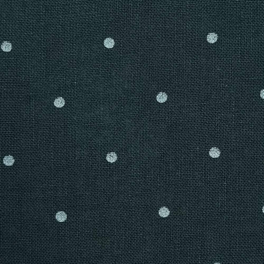 24mm Dots Enzyme Tencel Linen Woven Fabric-Charcoal