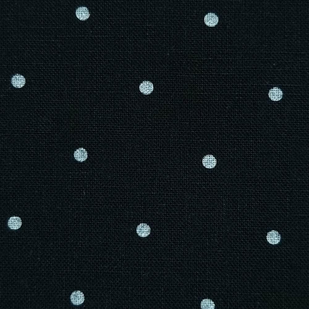 26mm Dots Enzyme Tencel Linen Woven Fabric-Black